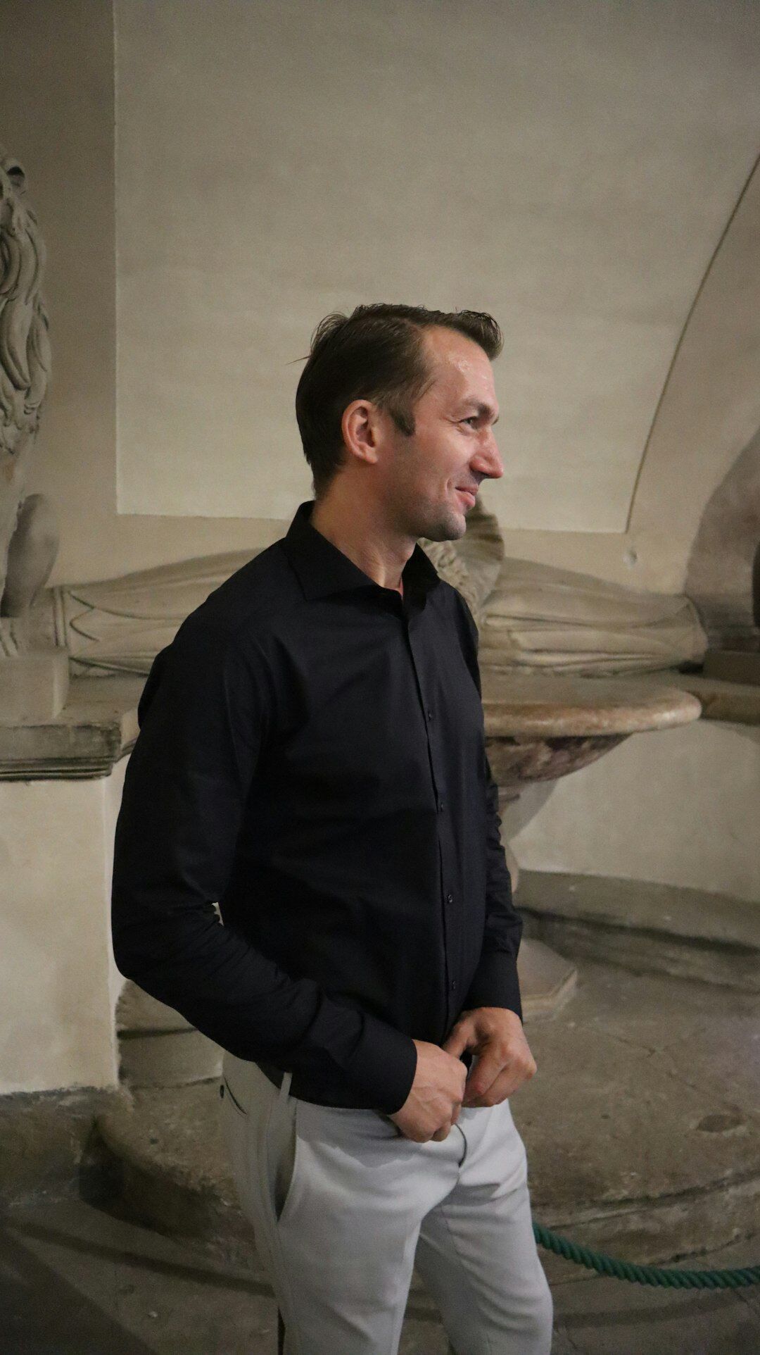 Portrait of Italian male technical director in studio